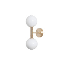 SkLO Stem 2x Wall / Ceiling Light White - Brushed Brass (off)