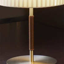 Close Up of Leather Details - Bover Danona Table Lamp