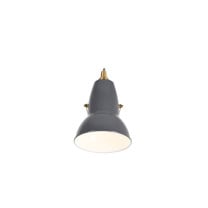 Anglepoise Original 1227 Brass Wall Light Elephant Grey - Front on