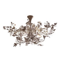 Porta Romana Ivy Shadow Chandelier Forest Silver