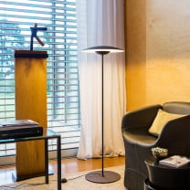 Marset Ginger P LED Floor Lamp Lifestyle Side Corner