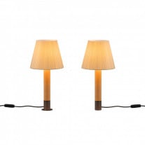 Santa & Cole Basica M1 Table Lamp Natural Ribbon with Bronze Base
