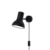 Anglepoise Type 75 Mini Wall Light Jet Black - Cable & Plug