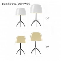 Foscarini Lumiere Table Lamp Black Chrome / Warm White