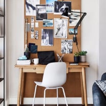 Anglepoise Type 75 Lamp with Wall Bracket Jet Black in Office