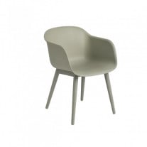 Muuto Fiber Armchair - Normal Shell Dusty Green/Dusty Green