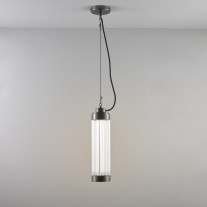 Original BTC Pillar LED Pendant Light Weathered Brass On