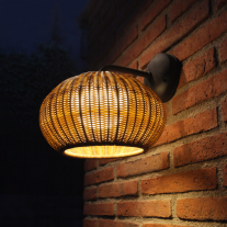 Bover Garota A/01 LED Outdoor Wall Light Graphite Brown / Brown