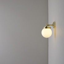 Original BTC Mini Globe Wall Light Brass/Opal