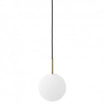 Audo Copenhagen TR Bulb Pendant Brushed Brass / Matt Opal Shade