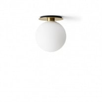 Audo Copenhagen TR Bulb Ceiling/Wall Light Brushed Brass / Matt Opal Shade