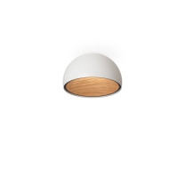Vibia Duo Ceiling Dome LED Light Small White Walnut