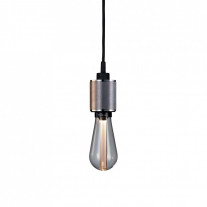 Buster + Punch Heavy Metal Pendant - Steel with Crystal Bulb
