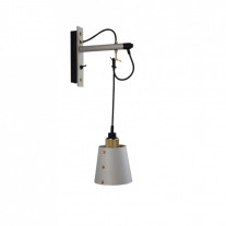 Buster + Punch Hooked Wall Light - Small, Stone & Brass