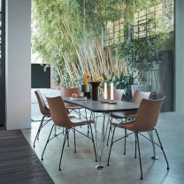 Dark Wood and Black Kartell Smart Wood P/Wood Chair