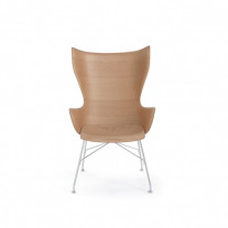 Kartell Smart Wood K/Wood Chair Slatted Ash Light Wood Chrome