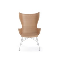 Kartell Smart Wood K/Wood Chair - Light Wood, Slatted Ash, Chrome
