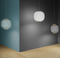 Zero Haze Pendant Light Black, White and Petroleum