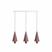 Petite Friture Cherry LED Linear Pendant Brown Red & Rose Gold