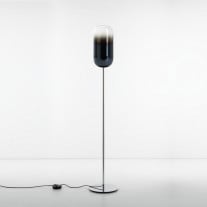 Artemide Gople Floor Lamp Blue Sapphire Shade / Silver Base