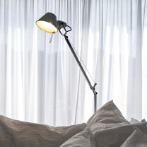 Artemide Tolomeo Reading Floor Lamp Lifestyle Curtain