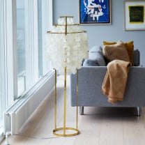 Verpan Fun 1STM Floor Lamp  Brass in Living Room