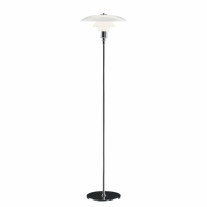 Louis Poulsen PH 3½-2½ Glass Floor Lamp Chrome