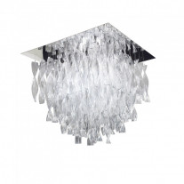 Axolight Aura GR Ceiling Light Chrome/Rigadin crystal glass