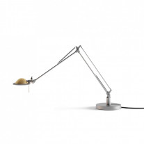 Luceplan Berenice 30 Table Lamp in Aluminium with Brass Diffuser