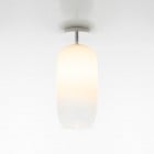 Artemide Gople Ceiling Light White Shade / Silver Base