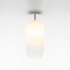 Artemide Gople Ceiling Light White Shade / Silver Base