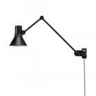 Anglepoise Type 80 W3 Wall Light Matt Black Cable and Plug