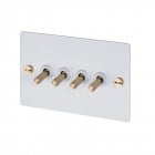 Buster and Punch 4G Toggle Switch White/Brass