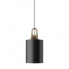 Lodes JIM Cylinder Pendant Honey Hook/Matte Black 9005 Diffuser