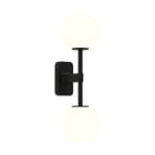 Astro Tacoma Twin Globe Wall Light Matt Black Globe White