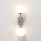 Astro Tacoma Twin Wall Light Polished Chrome Glass Shade 