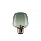 Lodes Flar Floor/Table Lamp Medium Terra Base/Turquoise Shade