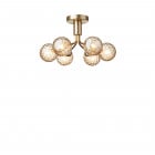 Nuura Apiales 6 Ceiling Light Brushed Brass/Gold Optic Glass