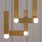 Close Up of Gold Lee Broom Vesper LED Suspension