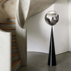 Silver Tom Dixon Mirror Ball Fat Cone LED Floor Lamp