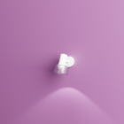 Zero Compose Wall Light - Small White With Glass Shade