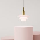 Louis Poulsen 3/3 Pale Rose Pendant above surface