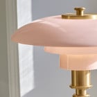 Louis Poulsen PH 2/1 Pale Rose Brass Table Lamp on side table