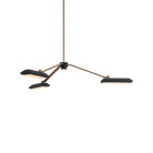 Bert Frank Rinato LED Chandelier 3 Antique Brass Black