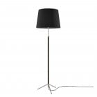 Santa & Cole Pie de Salon G1 Floor Lamp Black Shade with Chrome Plated Structure