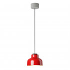 Santa & Cole M64 LED Pendant Brilliant Red with White Surface Canopy