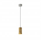 Santa & Cole Cirio Simple LED Pendant Polished Brass White Surface Canopy