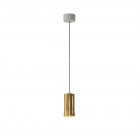 Santa & Cole Cirio Simple LED Pendant Polished Brass White Surface Canopy