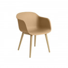 Muuto Fiber Armchair - Normal Shell Ochre/Oak