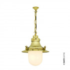 Original BTC Ships Decklight Polished Brass Opal Glass